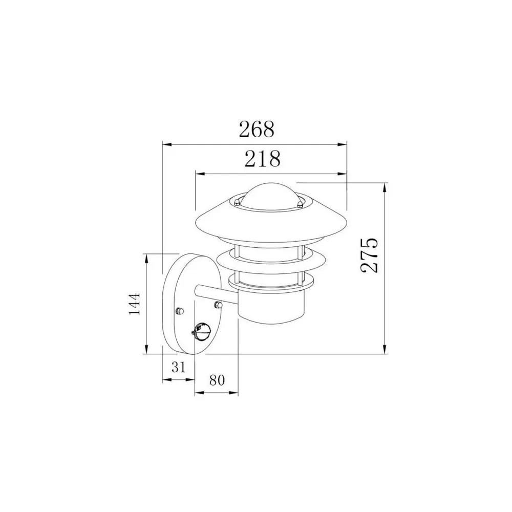 applique-ip44-lanterne-metal-galvanise-detecteur-de-mouvement