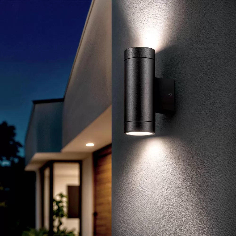 applique-noire-aluminium-tube-double-culot-gu10