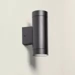 applique-noire-aluminium-tube-double-culot-gu10