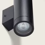 applique-noire-aluminium-tube-double-culot-gu10