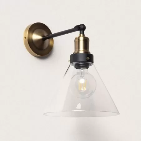 applique-murale-metal-laiton-et-cloche-verre