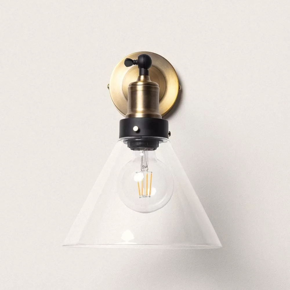 applique-murale-metal-laiton-et-cloche-verre