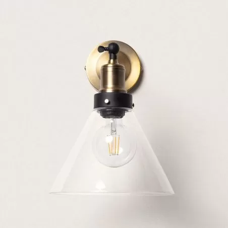 applique-murale-metal-laiton-et-cloche-verre