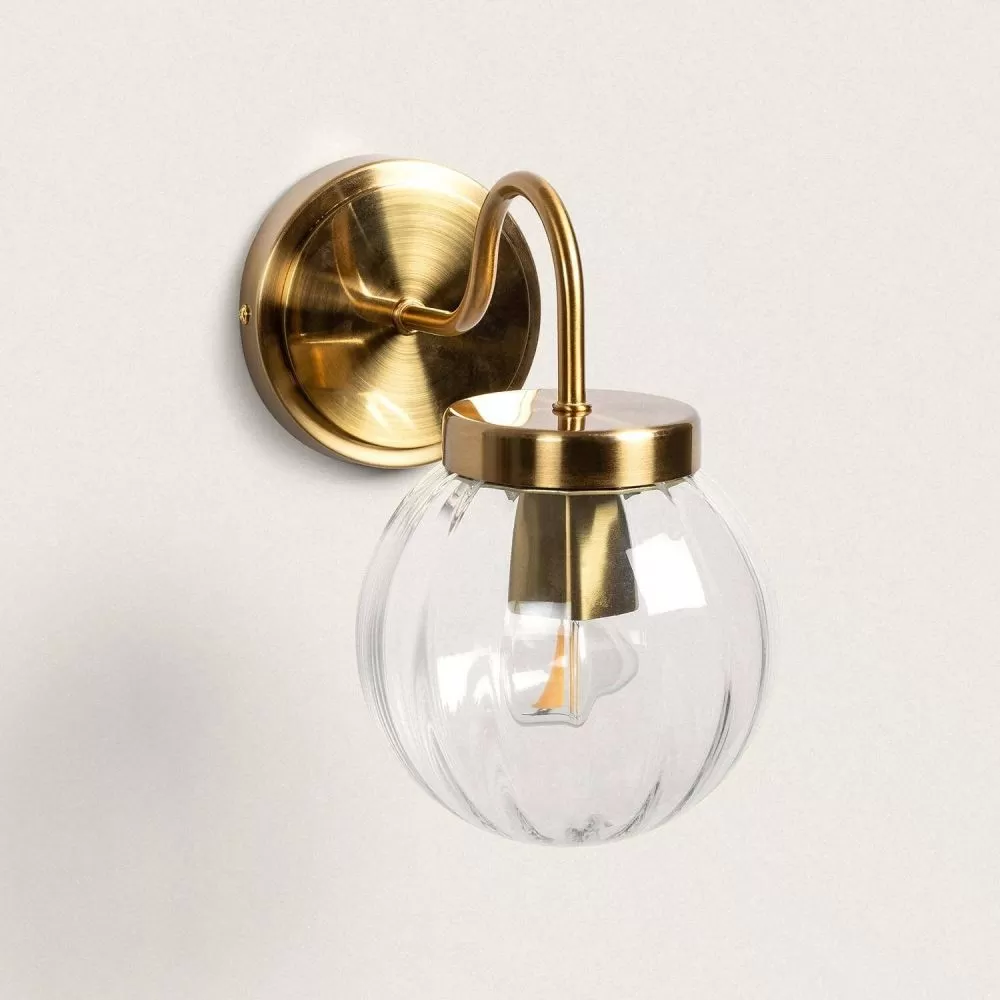 applique-murale-metal-dore-et-boule-verre-ip44