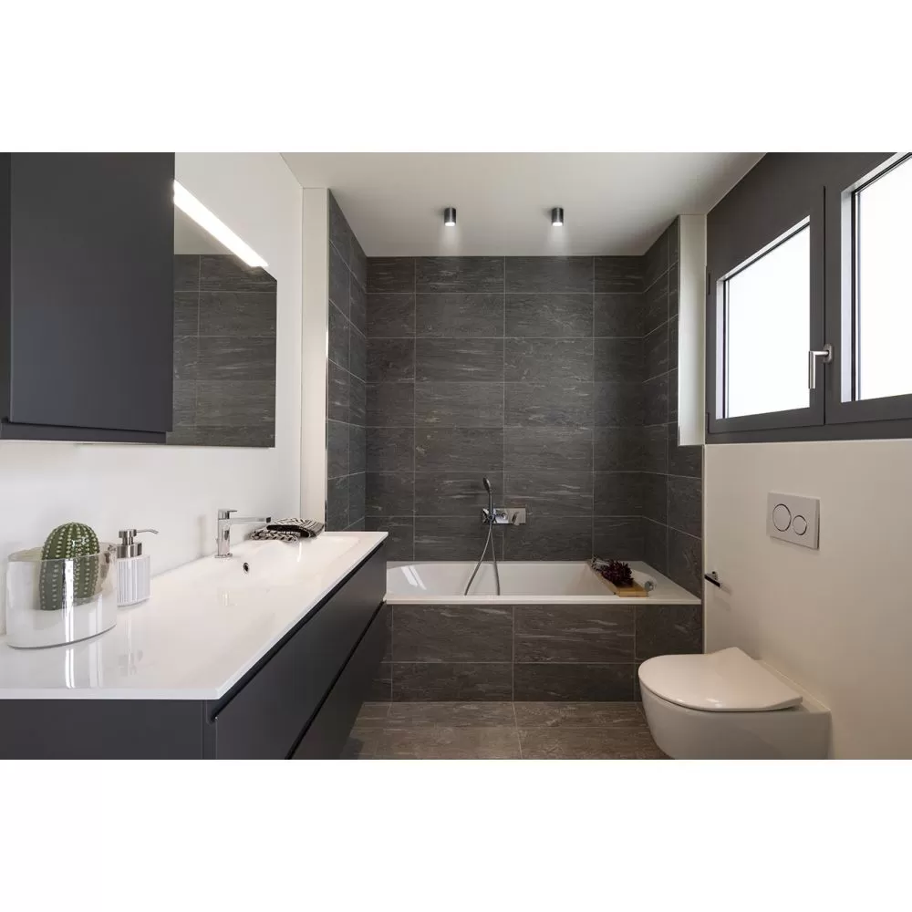 Plafonnier noir gu10 AQILO IP65 DSO-B salle de bain
