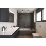 Plafonnier noir gu10 AQILO IP65 DSO-B salle de bain