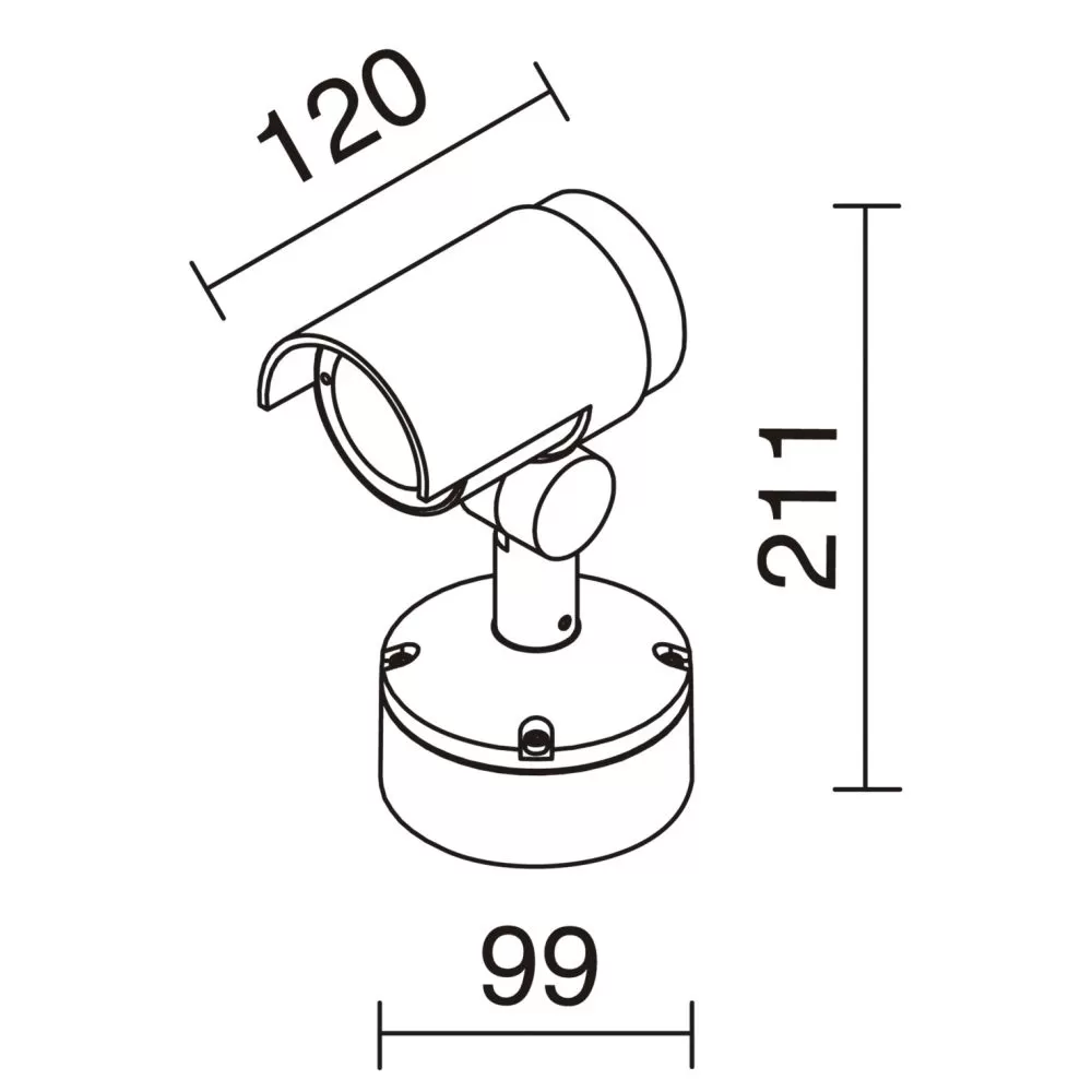 Pro.NAGORE IP65 LED 10W 612lm 3000K Ant. - Pas cher
