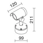 Pro.NAGORE IP65 LED 10W 612lm 3000K Ant. - Pas cher