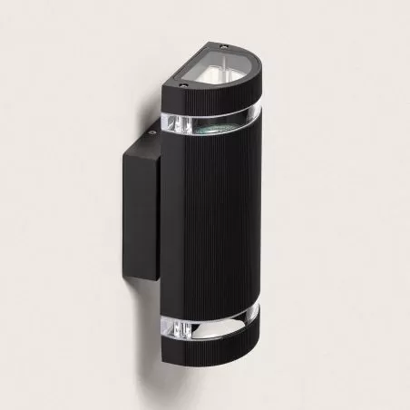 applique-noire-aluminium-tube-double-culot-gu10