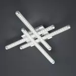 TRIO Plafonnier intérieur chrome et blanc STREET - Pas cher
