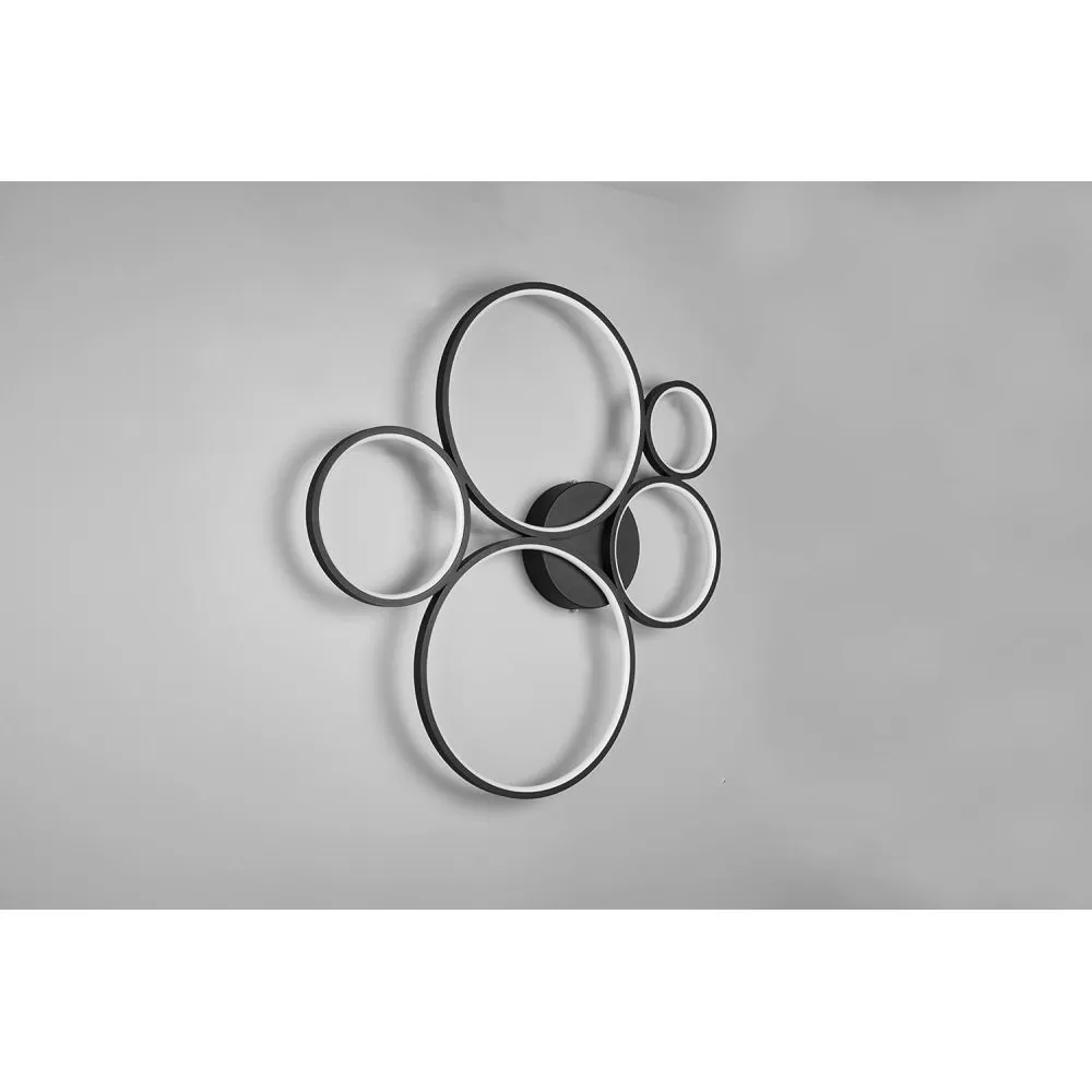 Plafonnier Intérieur Métal noir mat 230V. LED 3000K 5600lm.