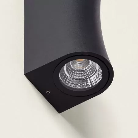 applique-murale-exterieur-noire-design-double-eclairage-led-12w-etanche-180mm