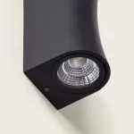 applique-murale-exterieur-noire-design-double-eclairage-led-12w-etanche-180mm