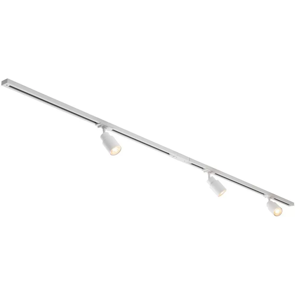 PURI 2.0 kit pour rail 1 allumage, 2 rails 1m, 3 spots, 1 connecteur, 2 embouts, blanc