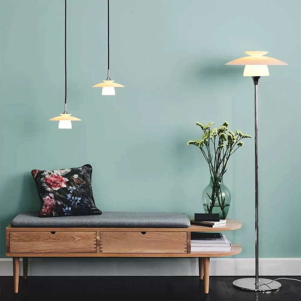 SCANDINAVIA suspension diam.40 opal/chrome