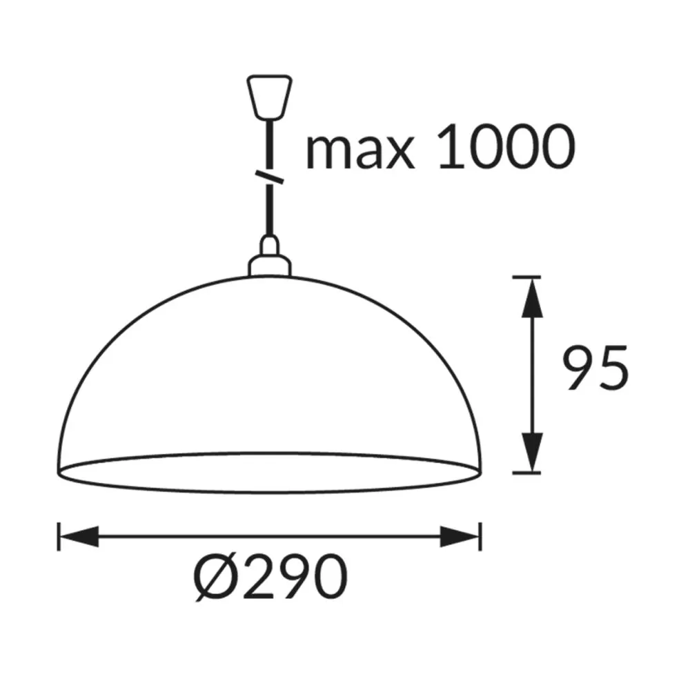Suspension INKA Grise 29cm