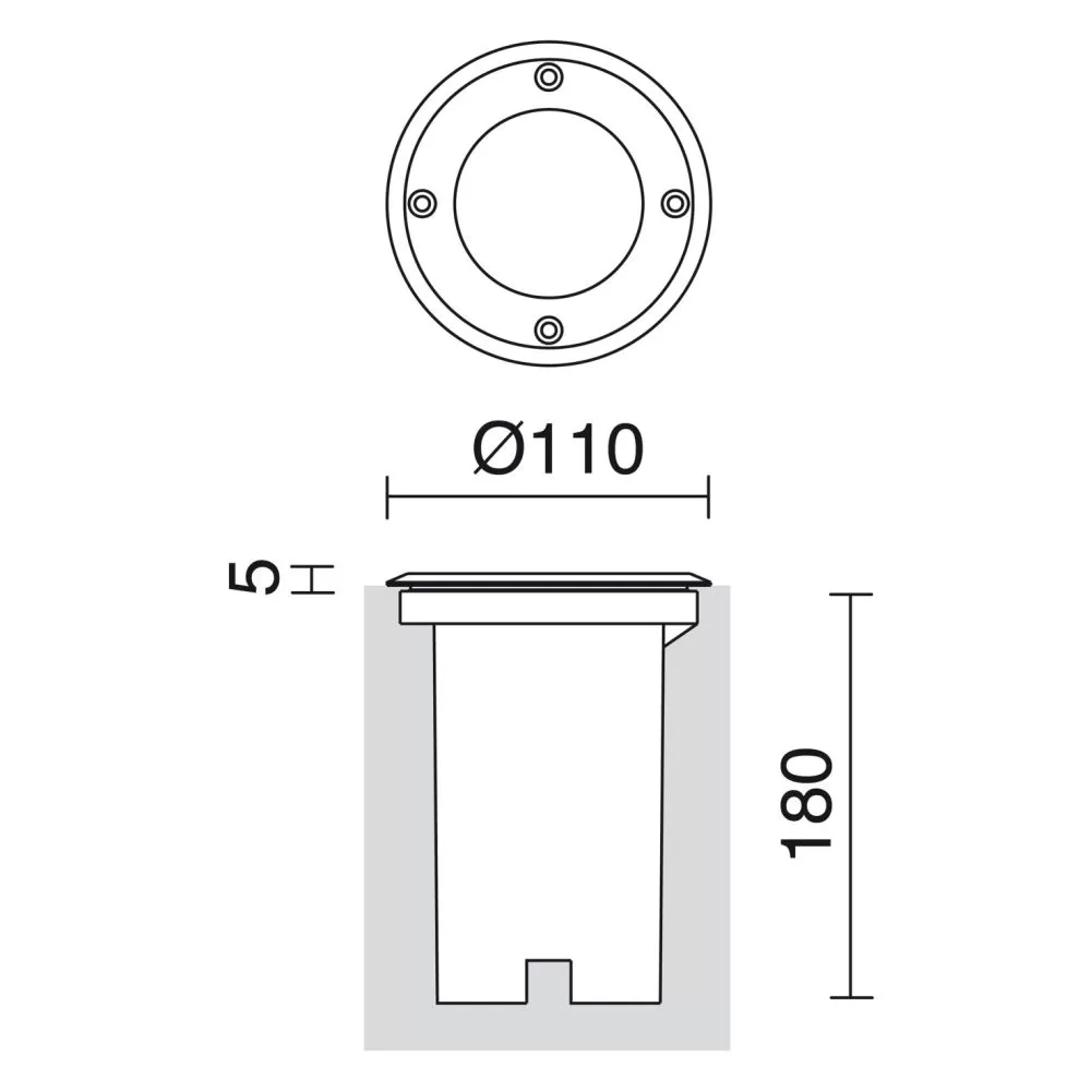 Encastré ESTAMBUL IP67 GU10 Laiton vieilli - Pas cher
