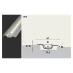 Fonction Profilé Step diffuseur 100 cm Alu anodisé/satin alu/plasti...
