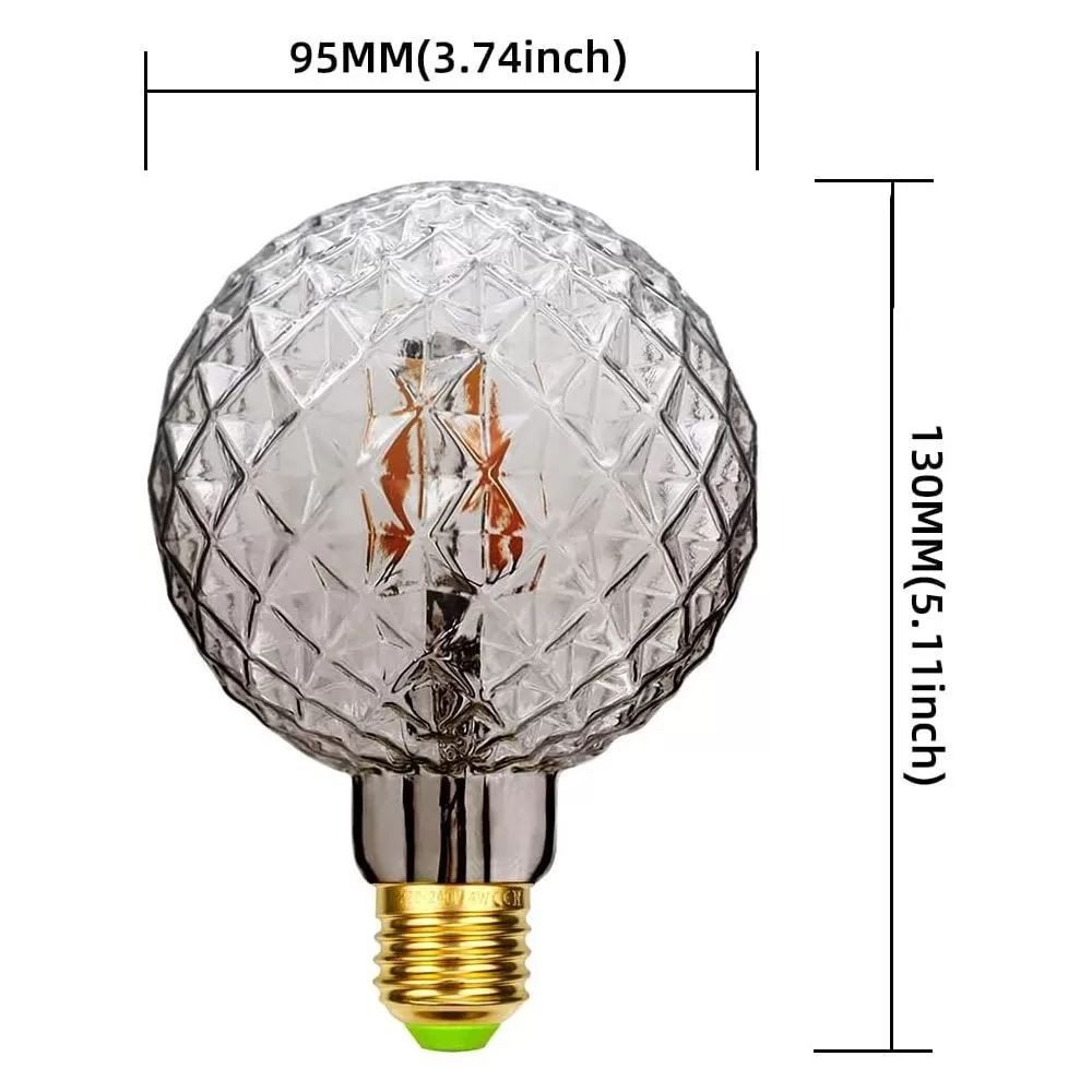 Ampoule Intérieur Verre fumé 230V. LED 4w-400lm-2700k
