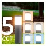 borne-potelet-noir-57cm-9w-led-5-teintes-900-lumens