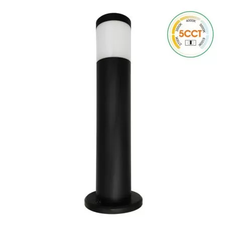 borne-potelet-noir-57cm-9w-led-5-teintes-900-lumens