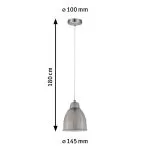 Hilla Suspension max1x40W E27