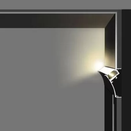 Profilé Aluminium ruban encastrable de sol avec diffuseur Continu pour Ruban LED