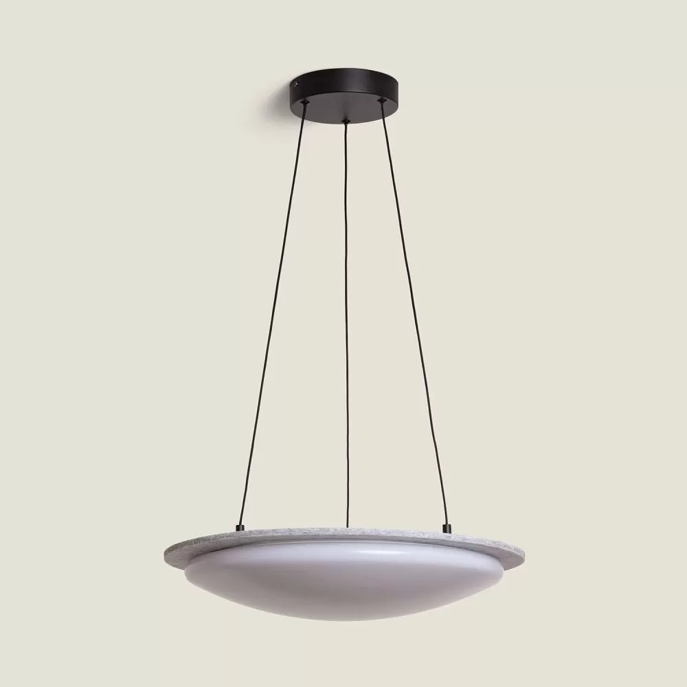 suspension-led-24w-cct-56cm-feutre-imitation-granit