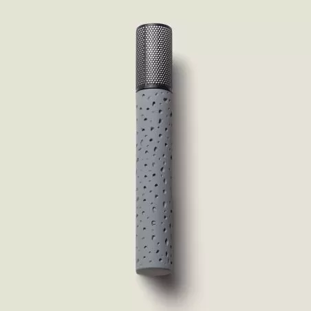 applique-tube-ciment-et-metal-noir-culot-g9