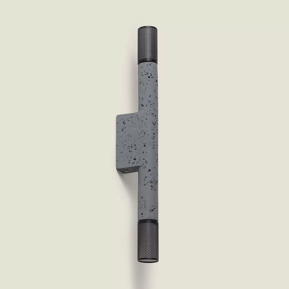 applique-tube-ciment-et-metal-noir-culot-g9