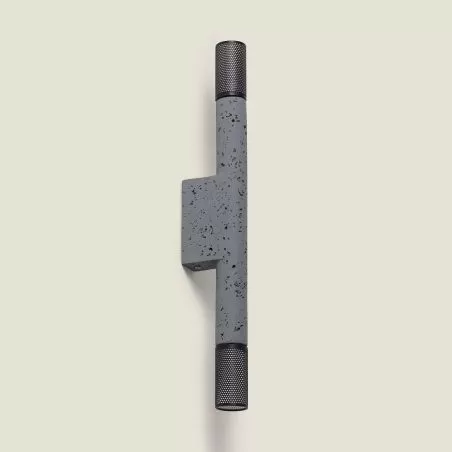 applique-tube-ciment-et-metal-noir-culot-g9