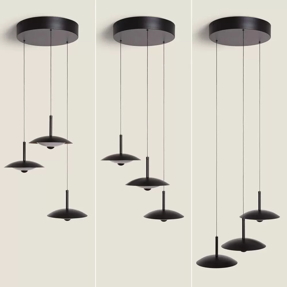 suspension-led-24w-cct-triple-disques-noir-30cm-