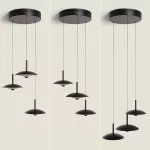 suspension-led-24w-cct-triple-disques-noir-30cm-