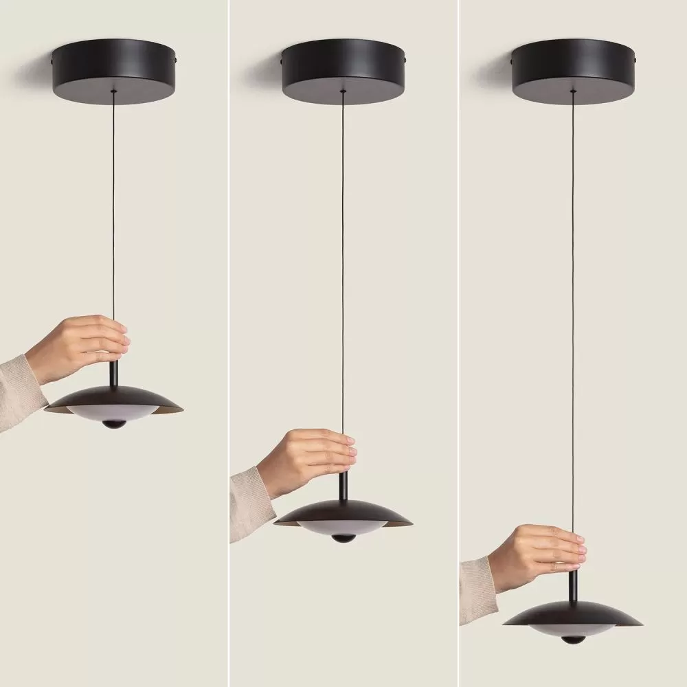 suspension-led-24w-cct-triple-disques-noir-30cm-