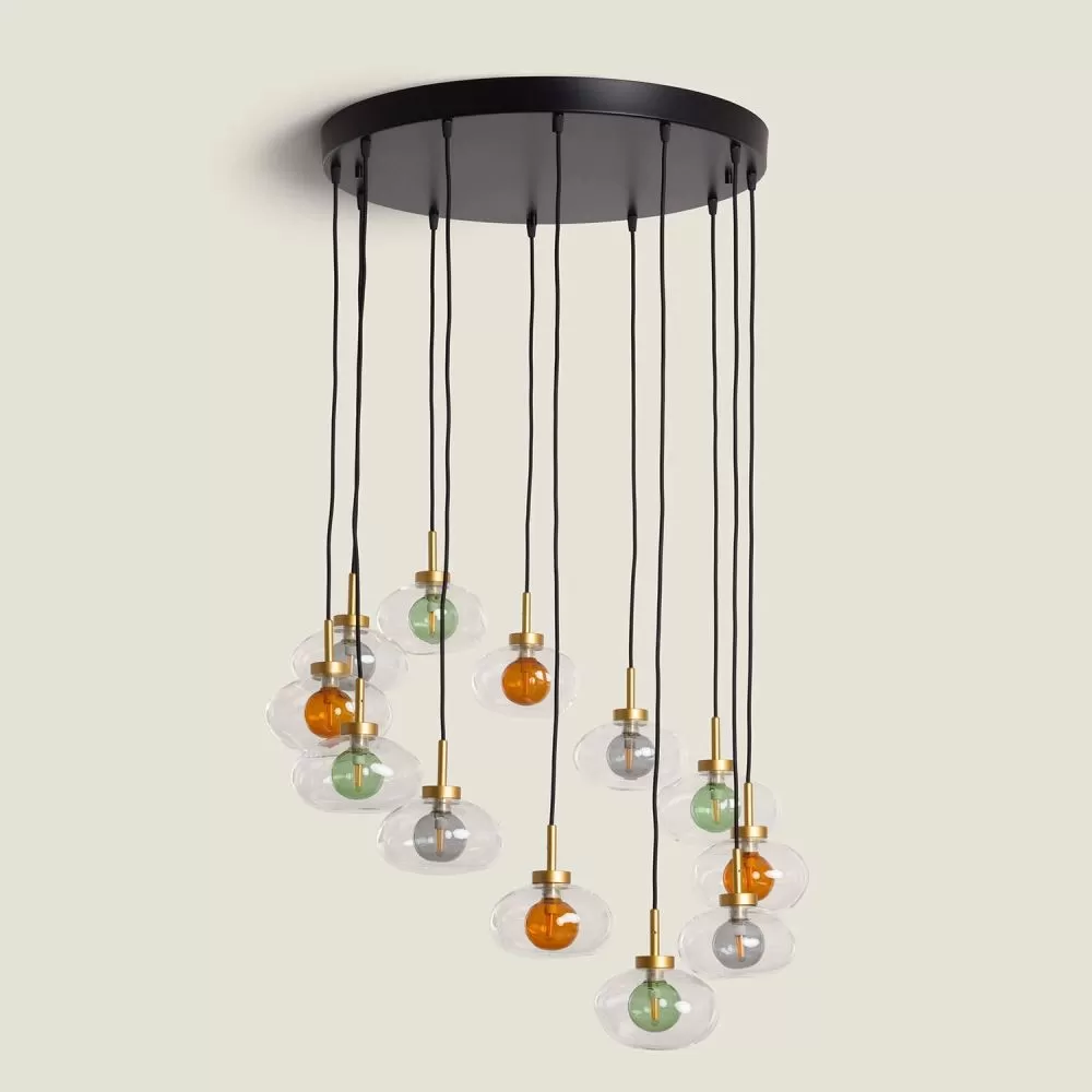 suspension-12-boules-verre-art-deco-et-metal-noir