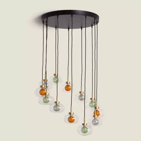 suspension-12-boules-verre-art-deco-et-metal-noir