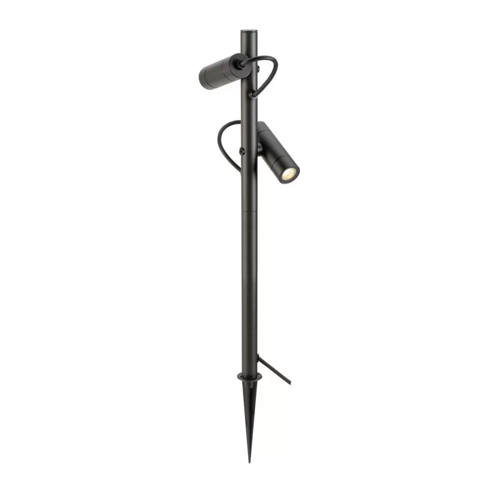HELIA SLIM borne extérieur, double, LED, noir IP65 3000 K, bord de mer