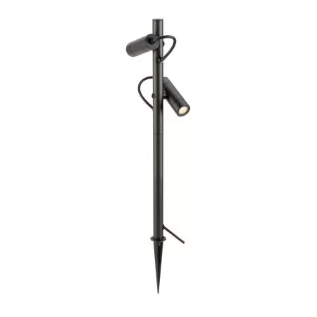 HELIA SLIM borne extérieur, double, LED, noir IP65 3000 K, bord de mer
