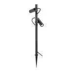 HELIA SLIM borne extérieur, double, LED, noir IP65 3000 K, bord de mer