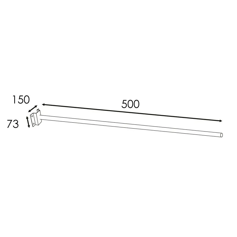 support-mural-gris-50cm-45mm-pour-tete-de-lampadaire-candelabre-led
