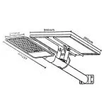 kit-support-mural-candelabre-solaire-led-3300lm-panneau-solaire-crepusculaire-temporise-telecommande