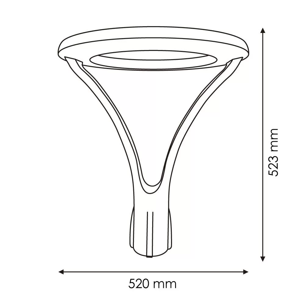 tete-lampadaire-mat-droit-led-philips-100w-8000-lumens-gris