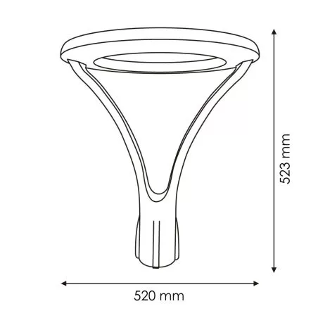 tete-lampadaire-mat-droit-led-philips-100w-8000-lumens-gris
