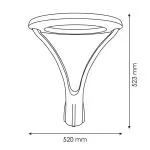 tete-lampadaire-mat-droit-led-philips-100w-8000-lumens-gris