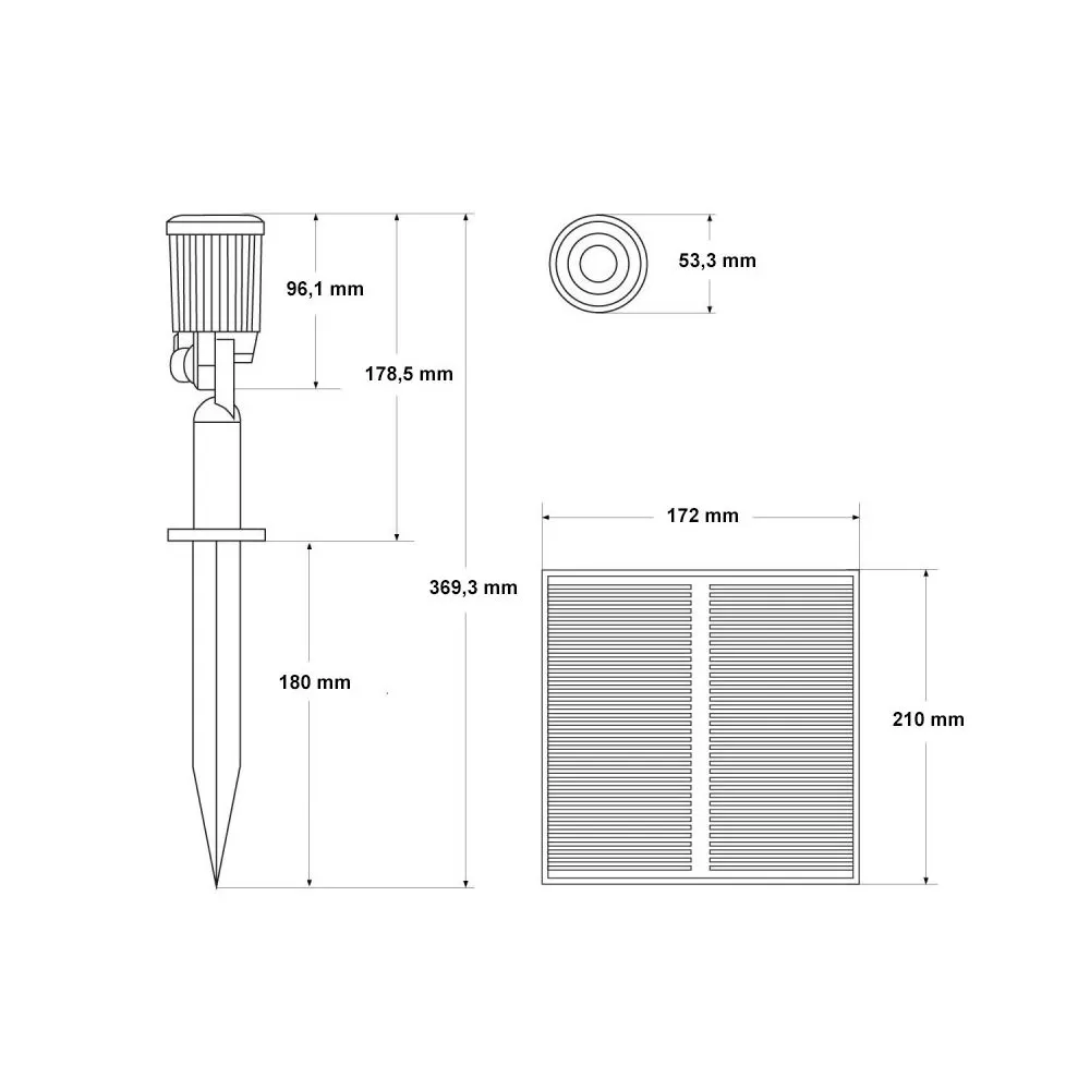 kit-4-spots-led-piquet-panneau-solaire