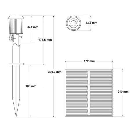 kit-4-spots-led-piquet-panneau-solaire
