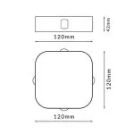 applique exterieur rectangle grille noir interieur-culot e27-ip54-220v-balisage