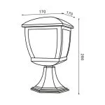 borne-potelet-exterieur-lanterne-28cm-noire-culot-e27