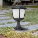 borne-potelet-exterieur-lanterne-28cm-noire-culot-e27