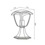 borne-potelet-exterieur-lanterne-28cm-noire-culot-e27